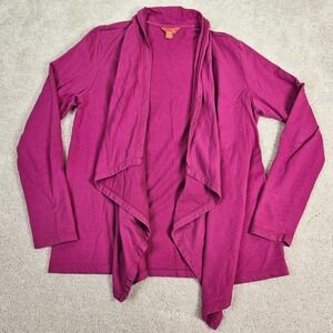 Women's Tommy Bahama Relax Sz Medium Open Front Waterfall Cardigan Flowy Stretch